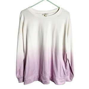 Style & Co. -‎ Ombré Pink and White Crew Neck Sweatshirt - Sz. XL